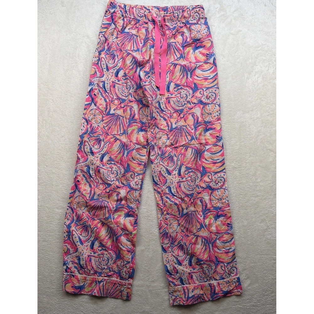 Lilly Pulitzer Pants Womens XS Wide Leg Drawstring Resort Beach Lounge‎ Print